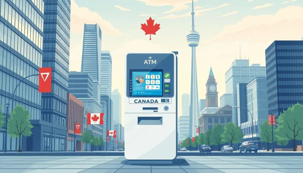 An image of a crypto ATM machine in a Canadian city.