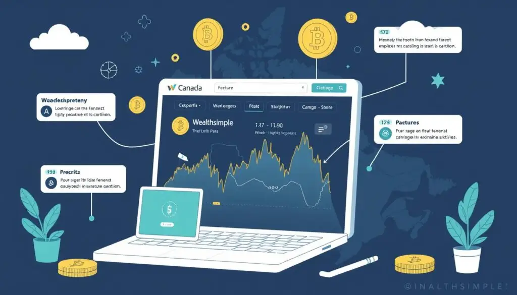 An image of a popular centralised cryptocurrency exchange platform in Canada, such as Wealthsimple.