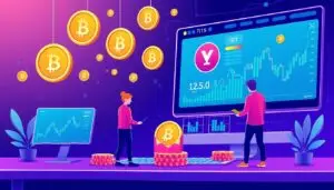 An image representing a P2P cryptocurrency selling platform.
