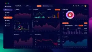 Generate an image of a cryptocurrency exchange platform dashboard.