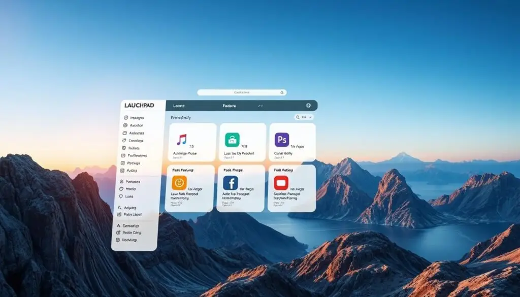 Generate an image of a popular launchpad platform's interface.
