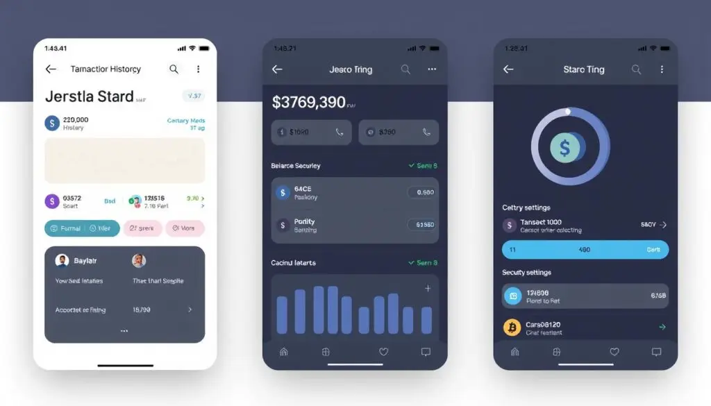 Generate an image of a secure cryptocurrency wallet interface.