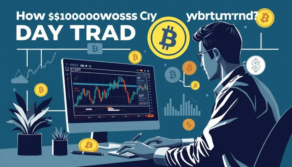 Generate an image representing the concept of selecting cryptocurrencies for day trading