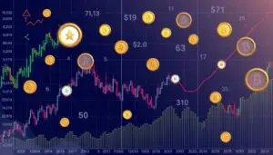 Image of various altcoins' price charts